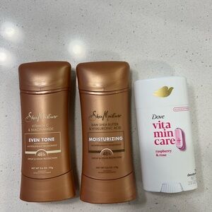 Shea moisture / dove deodorant